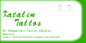 katalin tallos business card